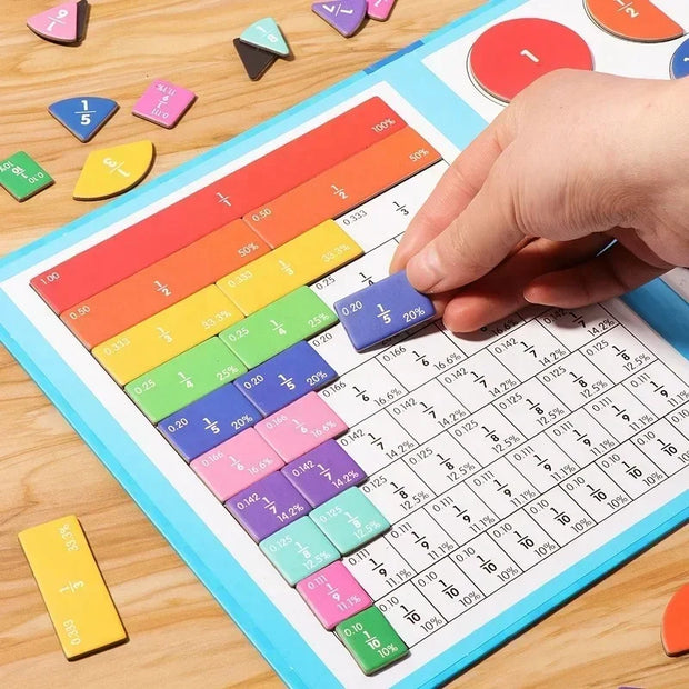 Puzzle magnetico Montessori delle frazioni