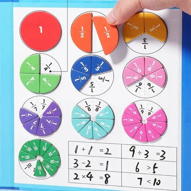 Puzzle magnetico Montessori delle frazioni